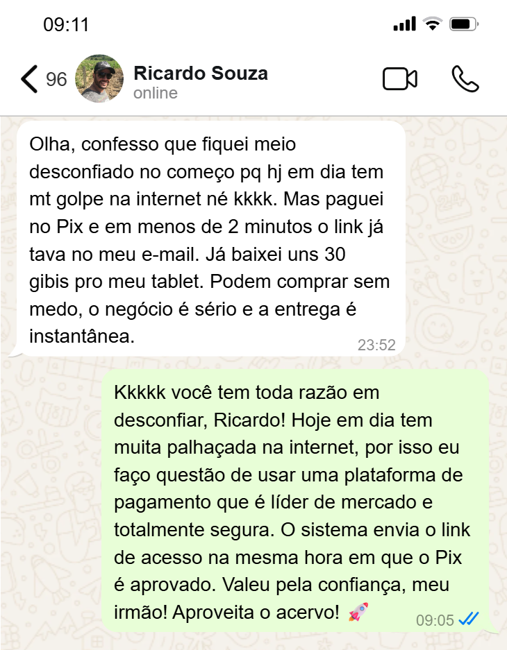 Depoimento de Ricardo Souza via WhatsApp